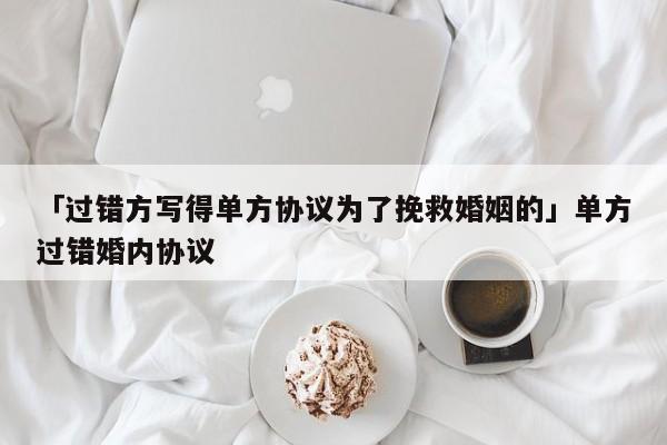 「過(guò)錯(cuò)方寫得單方協(xié)議為了挽救婚姻的」單方過(guò)錯(cuò)婚內(nèi)協(xié)議