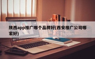 陜西app推廣哪個品牌好(西安推廣公司哪家好)