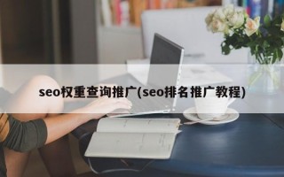 seo權(quán)重查詢推廣(seo排名推廣教程)